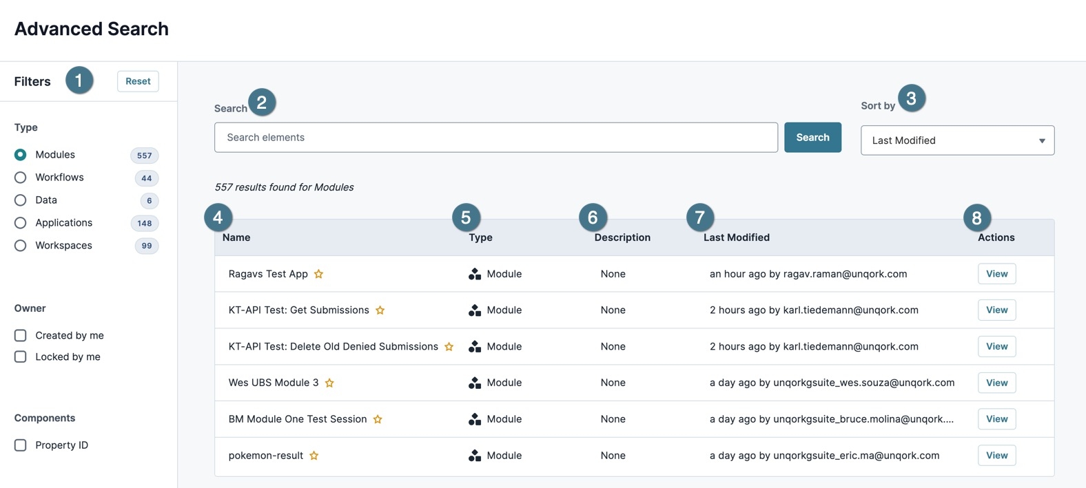 A static image displaying the Advanced Search page.