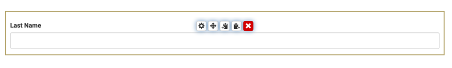 Image of 5-button toolbar displaying above a Text Field component.