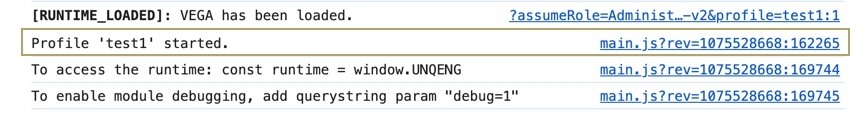 A static image dispaying the start of a Profiling in the DevTools console.
