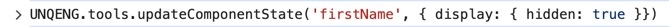 A static image dispaying the Update Component State function in the DevTools Console.