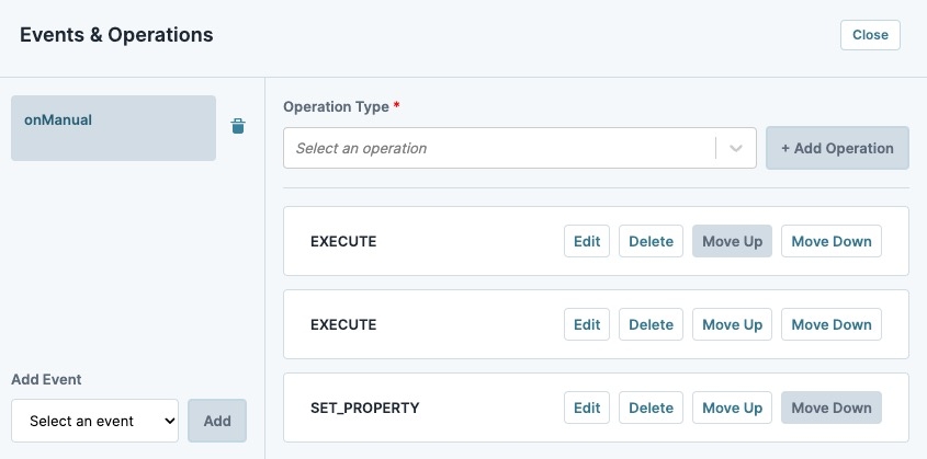 A static image displaying the completed Initializer's Operations Builder list.