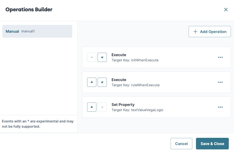 A static image displaying the completed Initializer's Operations Builder list.