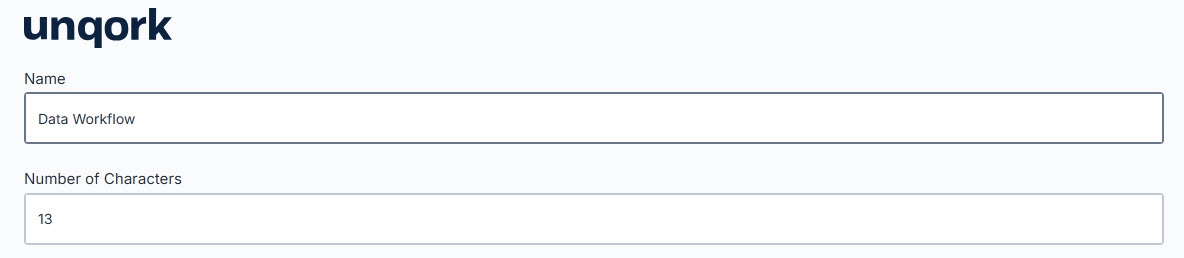A static image displaying the Express View output of the Data Workflow Size Operator.