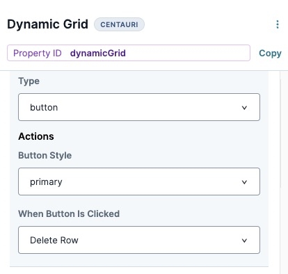 A static image displaying the Buttonm Column's Actions settings.