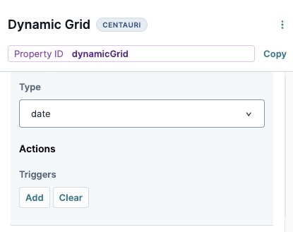 A static image displaying the Date column's Actions settings.