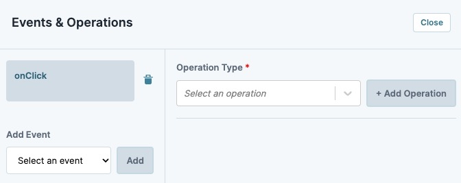 A static image displaying the Operations Builder Configuration Menu