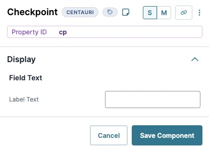 A static image displaying the Disply Settings of Checkpoint Component.