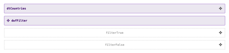 A static image displaying the Filter operator completed use case in the Module Builder.