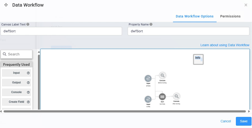 A static image displaying the data workflow configuration which renames the field name.