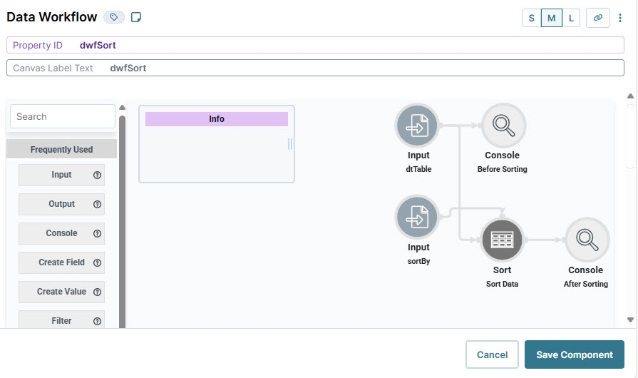 A static image displaying the data workflow configuration which renames the field name.