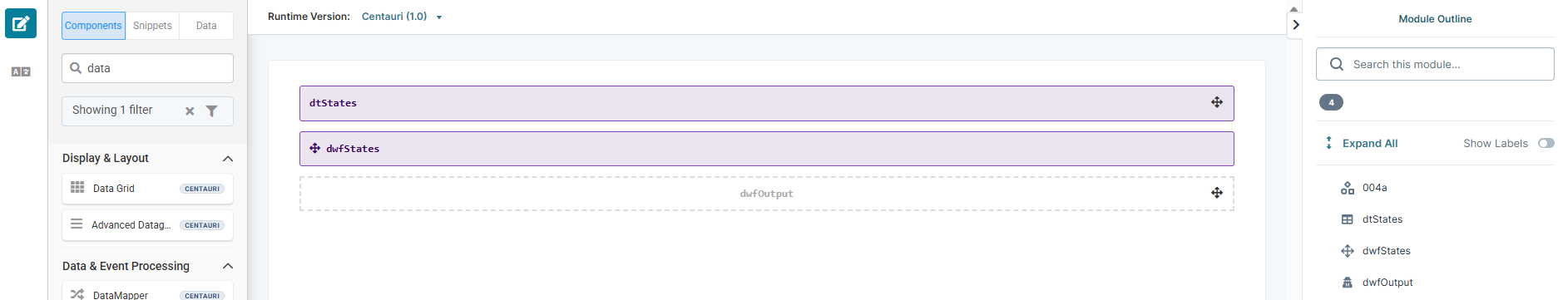 A static image displaying the completed configuration in the Module Builder.