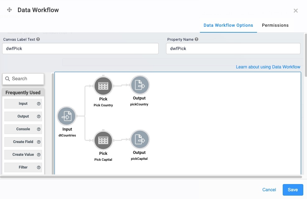 A static image displaying the completed Data Workflow.