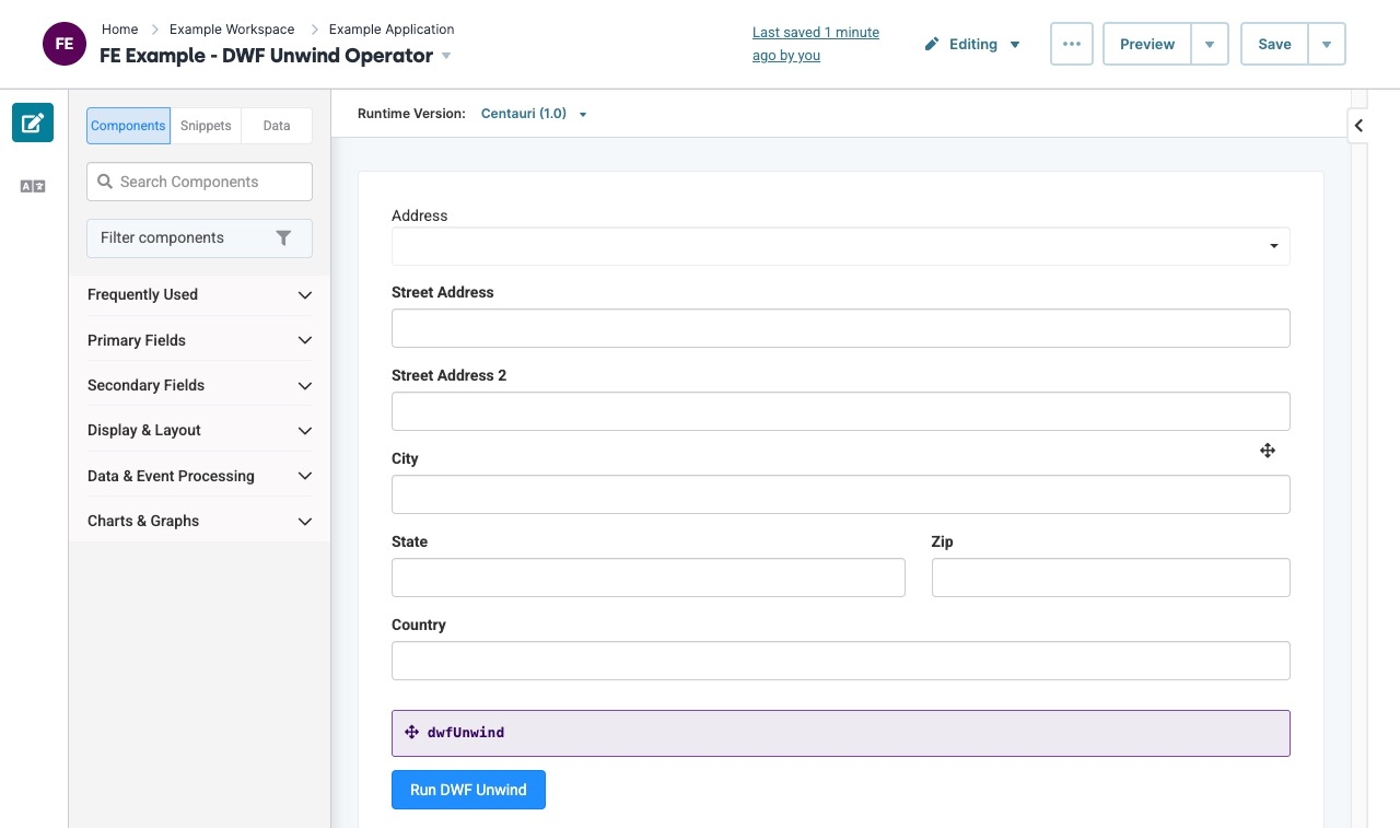 A static image displaying the completed configuration on the Module Builder canvas.