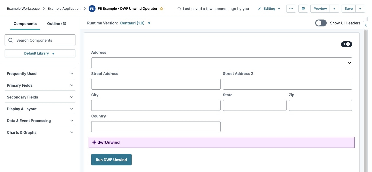 A static image displaying the completed configuration on the Module Builder canvas.