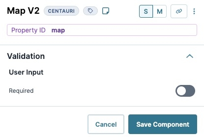 A static image displaying the Map V2 Validation settings