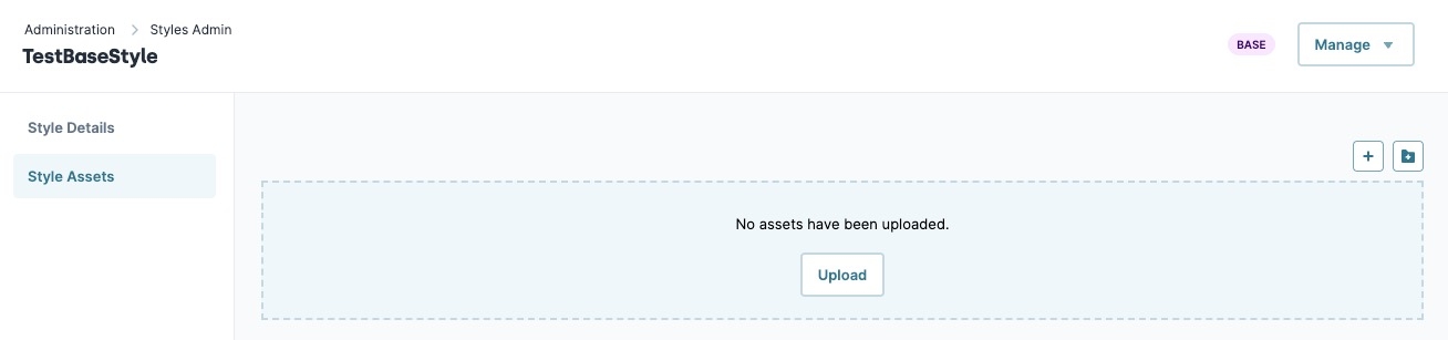A static image displaying the Style Assets page.