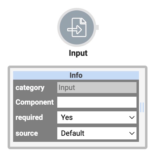 A static image displaying the Input operator and its Info Window.