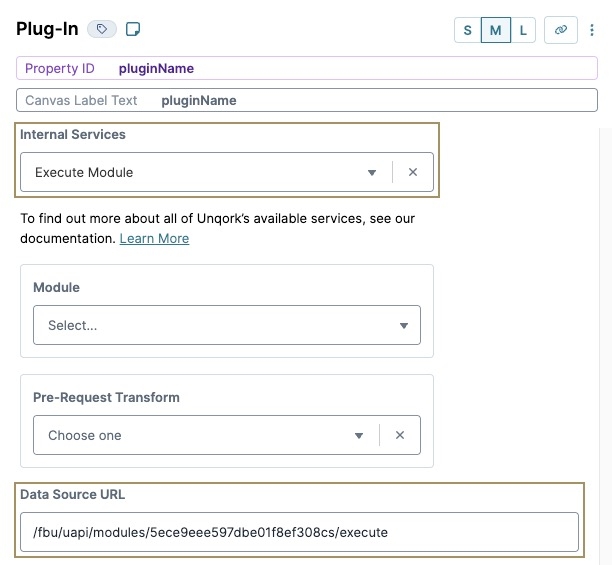 A static image displaying the Plug-In component's configuration.