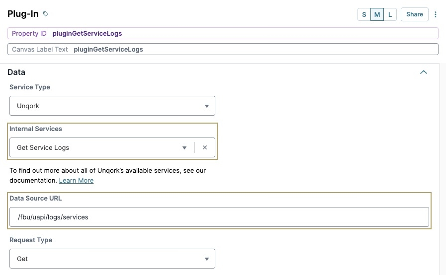 A static image displaying Service Logs in a Module