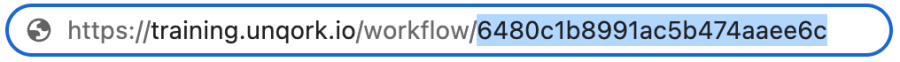 Image showing workflow ID in the broswer URL.