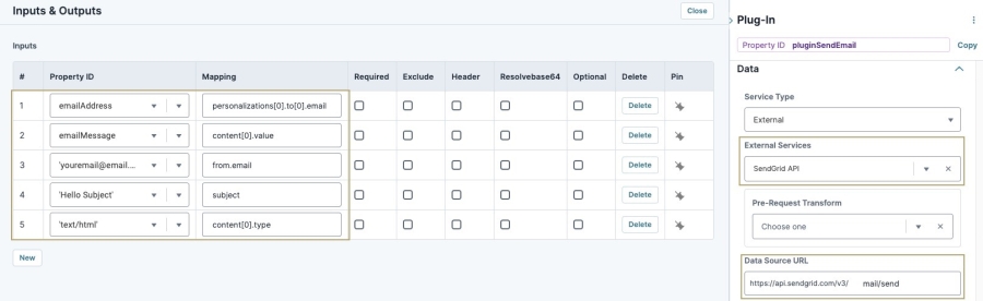 A static image displaying the Plug-In component's settings.