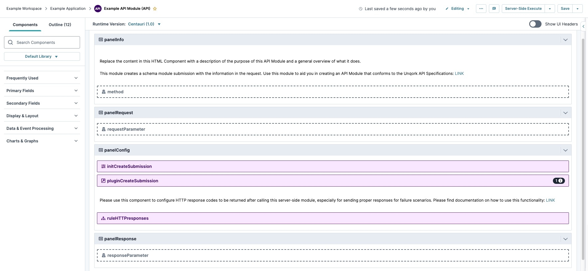 A static image displaying an API Module in the Module Builder.