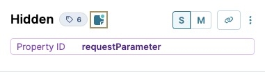A static image displaying the Hidden component's notes button.