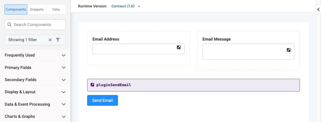 A static image displaying the completed component configuration in the Module Builder.