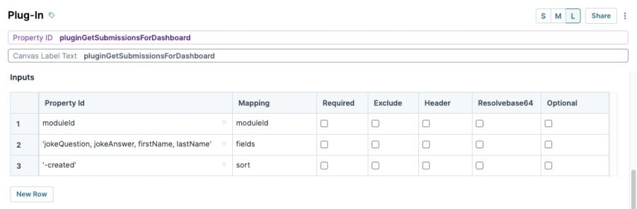 A static image displaying the Get Request Type and data field mapping of the Plug-In component.