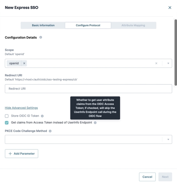 A static image displaying the new setting.